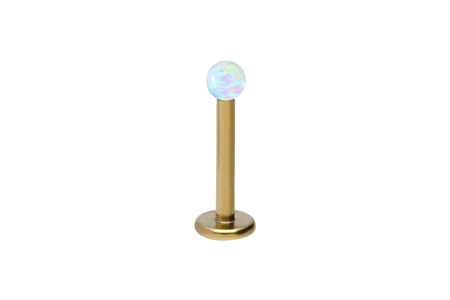 Titan Labret Piercing SYNTHETISCHER OPAL